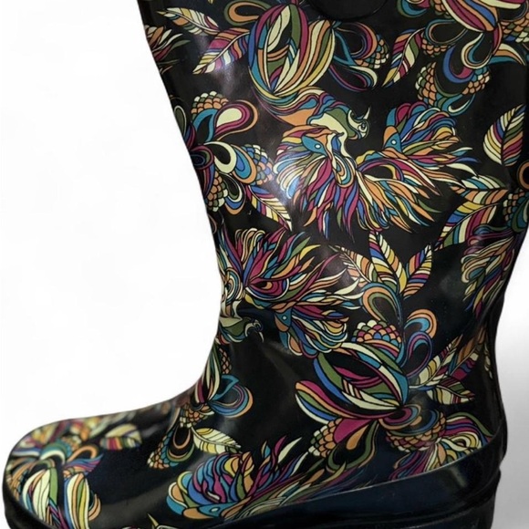 Sakeoots Colorful Patterned Women's Rain Boots - Picture 4 of 8